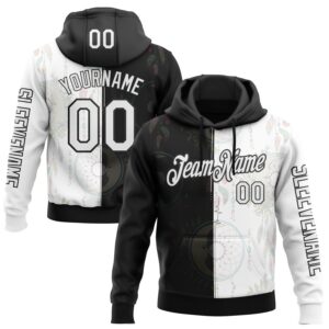 Custom White Black 3D Pattern Design Dreamcatcher Tribal Sportswear Pullover Sweatshirt Hoodie